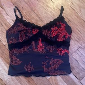 xs dragon cropped cami - great condition - lightly used